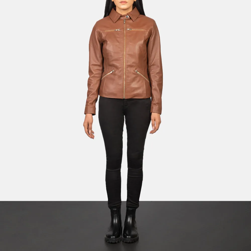 Tomachi Brown Leather Jacket