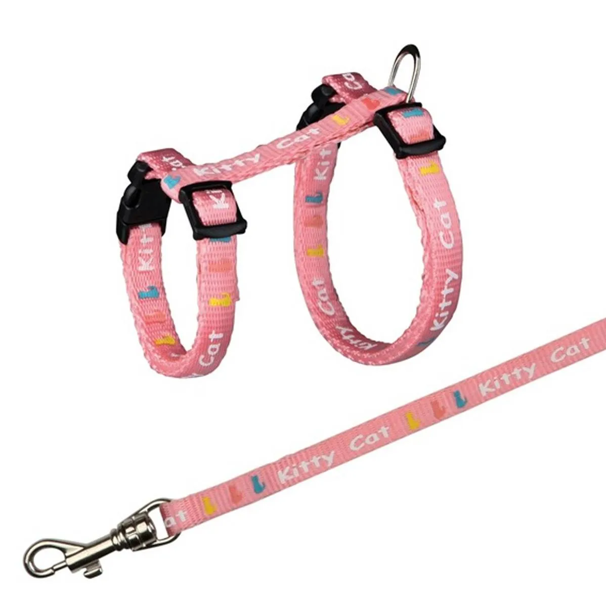 Trixie Kitten Harness With Lead Nylon, 21-33cm/8mm, 1.20m