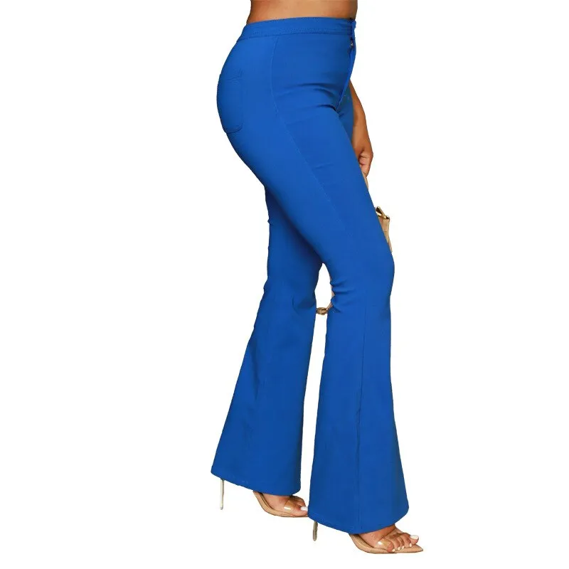 Women High Waist Skinny  Casual Long Cargo Pants