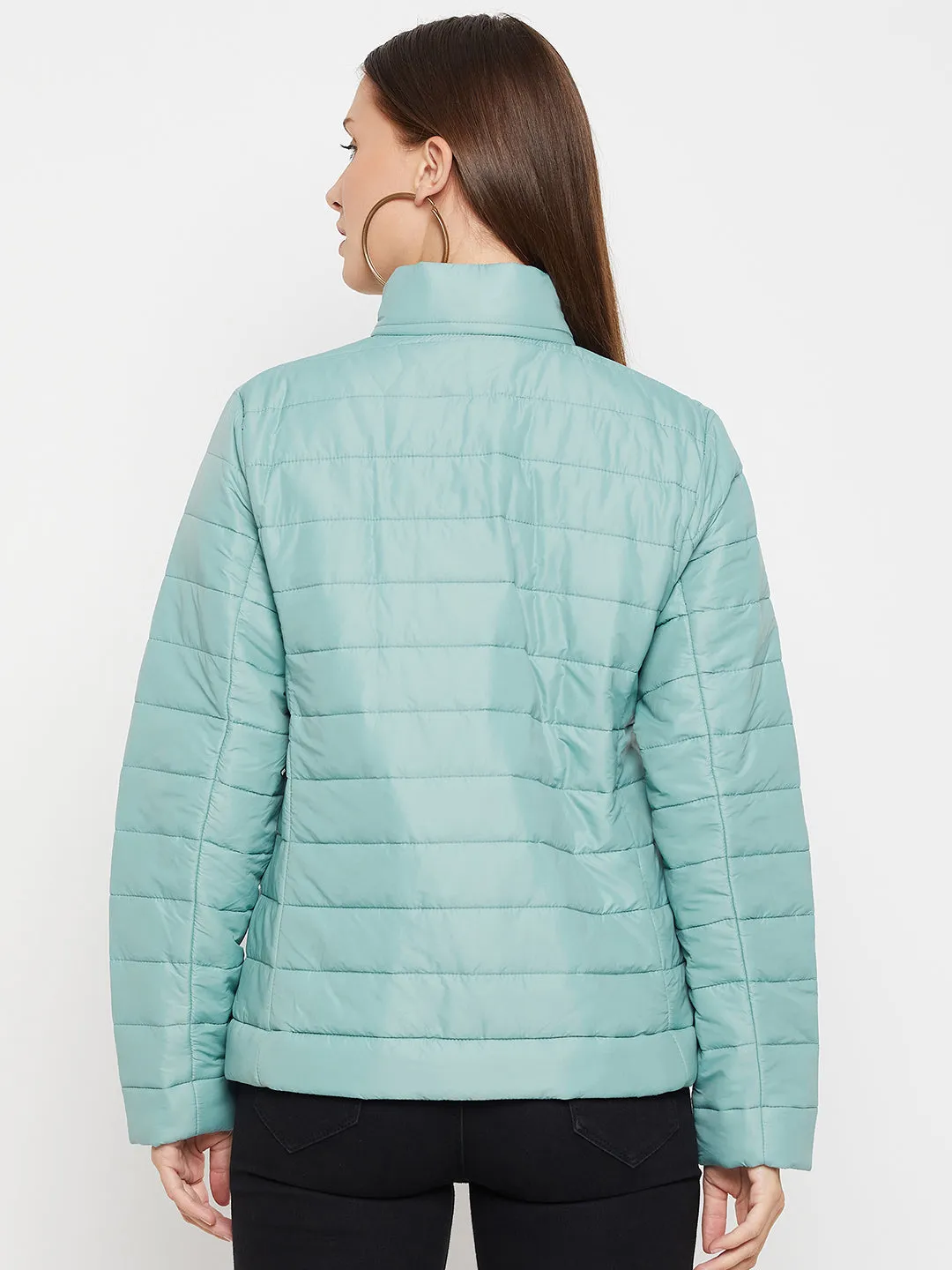 Women's Casual  Mint Quilted  Jacket