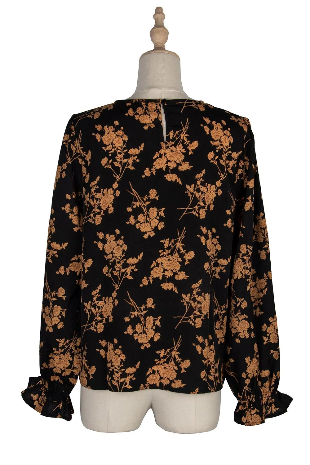 Women's Floral Print Long Sleeve Blouse Top