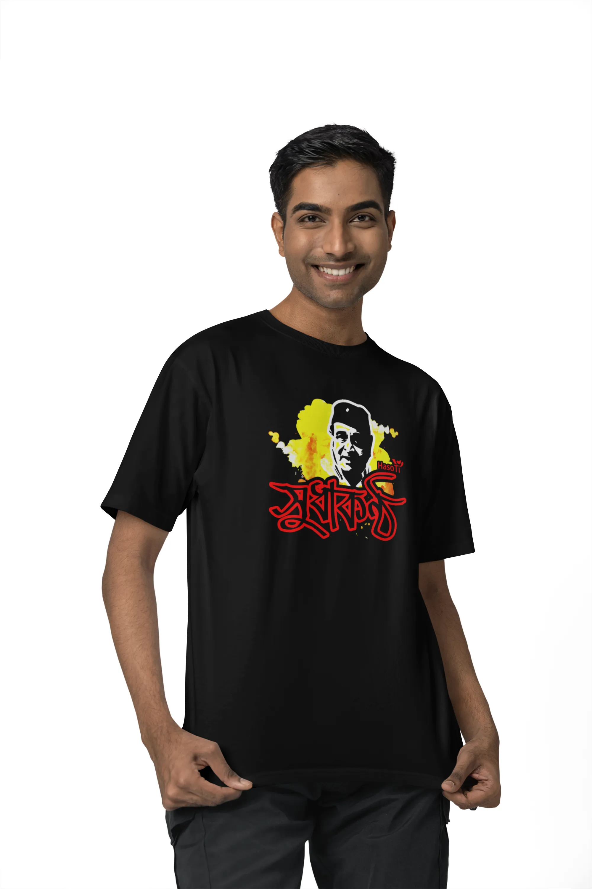 Xudhakantha | Assamese graphic printed t shirt | Regular | Black | Men